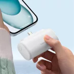 Baseus Compact gyorstöltő powerbank 5000 mAh, 20W USB Type-C csatlakozóval, fehér