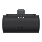 Baseus Compact gyorstöltő powerbank 5000 mAh, 20W iPhone csatlakozóval, fekete
