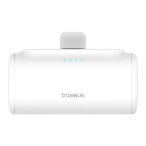 Baseus Compact gyorstöltő powerbank 5000 mAh, 20W iPhone csatlakozóval, fehér