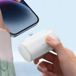 Baseus Compact gyorstöltő powerbank 5000 mAh, 20W iPhone csatlakozóval, fehér