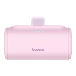   Baseus Compact gyorstöltő powerbank 5000 mAh, 20W iPhone csatlakozóval, rózsaszín