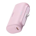 Baseus Compact gyorstöltő powerbank 5000 mAh, 20W iPhone csatlakozóval, rózsaszín