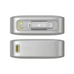 Baseus Free2Pull gyorstöltő powerbank 10000 mAh, 30W, beépített USB Type-C kábel, szürke