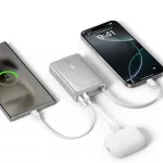 Baseus PicoGo gyorstöltő powerbank 10000 mAh, 45W, beépített USB Type-C kábel, ezüst