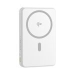 Baseus Airpow II Qi2 Magnetic vezeték nélküli gyorstöltő powerbank 10000 mAh, 22.5W, fehér + 60W USB Type-C, 30cm kábel