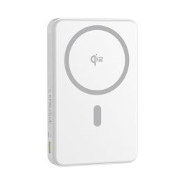   Baseus Airpow II Qi2 Magnetic vezeték nélküli gyorstöltő powerbank 10000 mAh, 22.5W, fehér + 60W USB Type-C, 30cm kábel