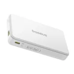 Baseus Airpow II Qi2 Magnetic vezeték nélküli gyorstöltő powerbank 10000 mAh, 22.5W, fehér + 60W USB Type-C, 30cm kábel