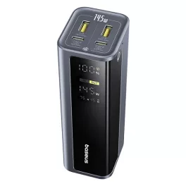   Baseus EnerGeek GP12 gyorstöltő powerbank 20800 mAh, 145W, szürke + 100W USB Type-C, 1m kábel