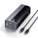 Baseus EnerGeek GP12 gyorstöltő powerbank 20800 mAh, 145W, szürke + 100W USB Type-C, 1m kábel