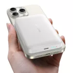 Baseus EnerFill FM11 Magnetic vezeték nélküli gyorstöltő powerbank 10000 mAh, 22.5W, fehér + 60W USB Type-C, 30cm kábel