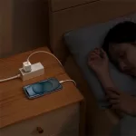 Baseus GaN5 Mini hálózati gyorstöltő 20W, USB Type-C, fehér + 100W USB Type-C, 1m kábel