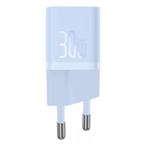 Baseus GaN5 Mini hálózati gyorstöltő 30W, USB Type-C, kék + 100W USB Type-C, 1m kábel