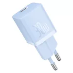 Baseus GaN5 Mini hálózati gyorstöltő 30W, USB Type-C, kék + 100W USB Type-C, 1m kábel