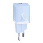 Baseus GaN5 Mini hálózati gyorstöltő 30W, USB Type-C, kék + 100W USB Type-C, 1m kábel