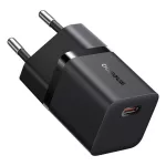 Baseus GaN5 Mini hálózati gyorstöltő 25W, USB Type-C, fekete