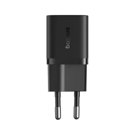   Baseus GaN5 Mini hálózati gyorstöltő 25W, USB Type-C, fekete + 100W USB Type-C, 1m kábel