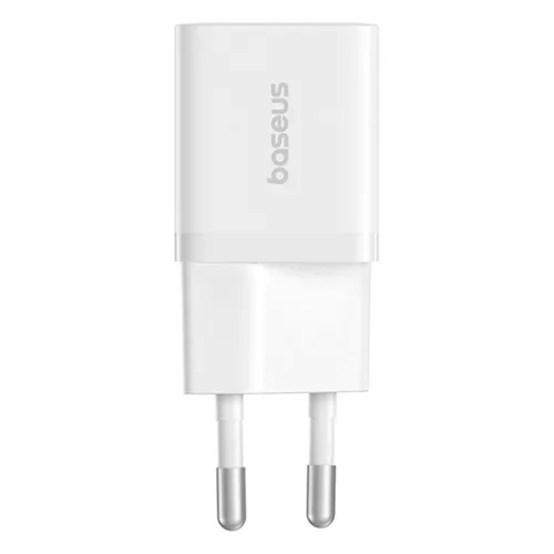 Baseus GaN5 Mini hálózati gyorstöltő 25W, USB Type-C, fehér