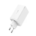 Baseus GaN6 Pro hálózati gyorstöltő 65W, 2×USB Type-C + 2×USB Type-A, fehér + 100W USB Type-C, 1m kábel