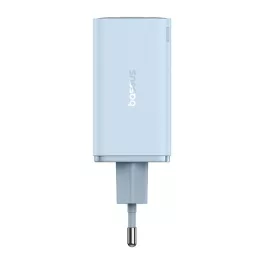   Baseus GaN6 Pro hálózati gyorstöltő 65W, 2×USB Type-C + 2×USB Type-A, kék + 100W USB Type-C, 1m kábel