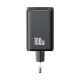 Baseus EnerFill FE11 hálózati gyorstöltő 100W, 2×USB Type-C + 1×USB Type-A, fekete