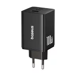 Baseus EnerFill FE11 hálózati gyorstöltő 100W, 2×USB Type-C + 1×USB Type-A, fekete