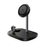 Baseus EnerFill FS41 3-in-1 vezeték nélküli töltő állvány 22,5W, fekete + 45W hálózati gyorstöltő + USB Type-C, 1m kábel