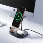 Baseus EnerFill FS41 3-in-1 vezeték nélküli töltő állvány 22,5W, fekete + 45W hálózati gyorstöltő + USB Type-C, 1m kábel