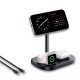 Baseus EnerFill FS41 3-in-1 vezeték nélküli töltő állvány 22,5W, fekete + USB Type-C, 1m kábel