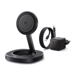 Baseus EnerFill FF11 vezeték nélküli töltő 15W, fekete + 20W hálózati gyorstöltő + USB Type-C, 1m kábel