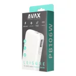 AVAX PB106W LEISURE PD/Type-C 30W+QC 18W gyorstöltő Powerbank 15.000mAh, fehér - Dobozsérült termék