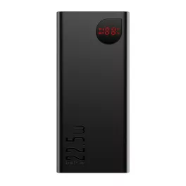  Baseus Adaman Metal gyorstöltő powerbank 20000 mAh, 22.5W, fekete + 3A USB Type-C, 30cm kábel