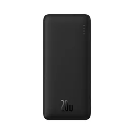   Baseus Airpow gyorstöltő powerbank 10000mAh, 20W, fekete + USB Type-C, 30cm kábel
