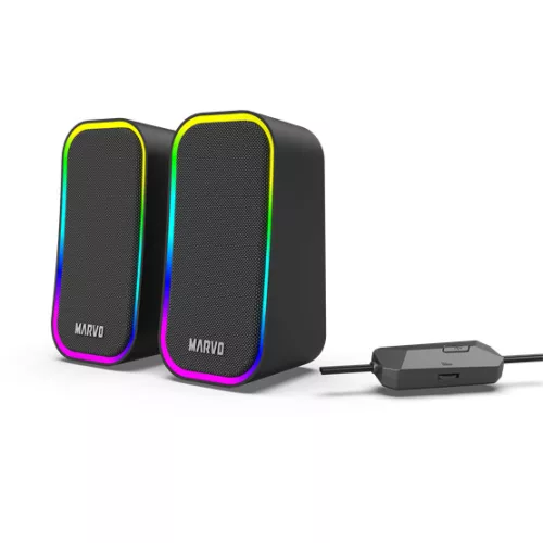 MARVO Havoc 20 vezetékes hangszóró - fekete - RGB viágítás