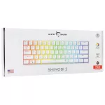 White Shark GK-004211W/R-US SHINOBI-2 vezetékes mechanikus gamer billentyűzet - fehér - US