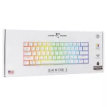 White Shark GK-004231W/BR-US SHINOBI-2 vezetékes mechanikus gamer billentyűzet - fehér - US