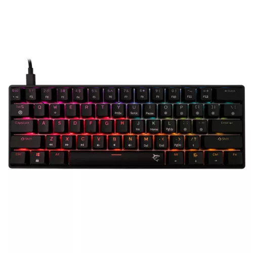 White Shark GK-004111B/R-US SHINOBI-2 vezetékes mechanikus gamer billentyűzet - fekete - US