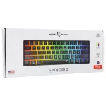 White Shark GK-004111B/R-US SHINOBI-2 vezetékes mechanikus gamer billentyűzet - fekete - US