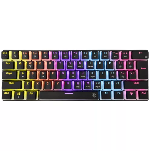 White Shark GK-2202-2B/BL-US ASHIKO-2 vezetékes mechanikus gamer billentyűzet - fekete - US