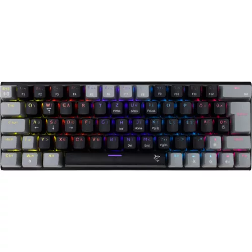 White Shark GK-002123V2-B-G/BL-HU WAKIZASHI-2 vezetékes mechanikus gamer billentyűzet - fekete/szürke - HU /kék/