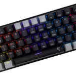 White Shark GK-002123V2-B-G/BL-HU WAKIZASHI-2 vezetékes mechanikus gamer billentyűzet - fekete/szürke - HU /kék/