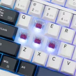 White Shark GK-007251-W/R-US EXCALIBUR-W/R-US mechanikus .billentyűzet, 97 db Red switch,. angol hot-swap - Fehér