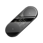 Baseus Digital LED Display 2-in-1 vezeték nélküli töltő 20W, fekete + 3A USB Type-A – USB Type-C,  1m kábel