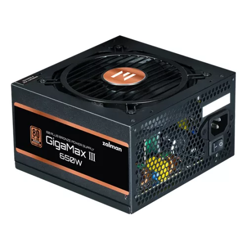 Zalman 650W - ZM650-GV3 - 80+ Bronze - ATX 3.0 - Félmoduláris - Fekete Tápegység