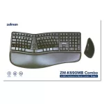 Zalman ZM-K690M Magyar Ergonomikus Billentyűzet + egér Kombó (B-típusú egérrel)