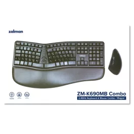   Zalman ZM-K690M Magyar Ergonomikus Billentyűzet + egér Kombó (B-típusú egérrel)