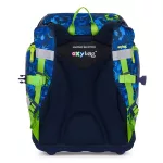 Iskolatáska szett OXY SHERPY 4 részes Football tolltartóval, tornazsákkal és cserélhető matricával