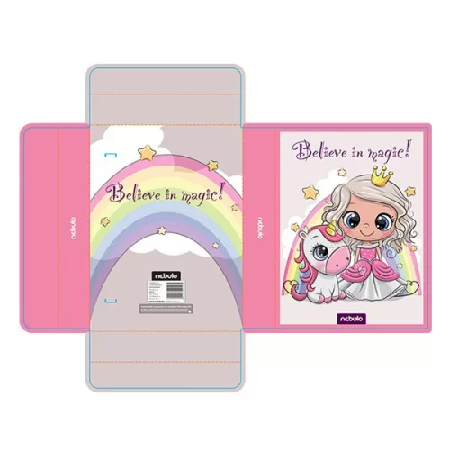 Füzetbox NEBULO A/5 hullámkarton Királylány - Unikornis