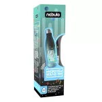 Kulacs duplafalú NEBULO fém Hydrate & SoundON Bluetooth hangszóróval 460 ml fekete-türkiz