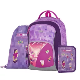   Iskolatáska szett OXY Go 3 részes Playworld Girl tolltartóval és tornazsákkal