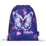Iskolatáska szett OXY SHERPY 4 részes Butterfly tolltartóval, tornazsákkal és cserélhető matricával